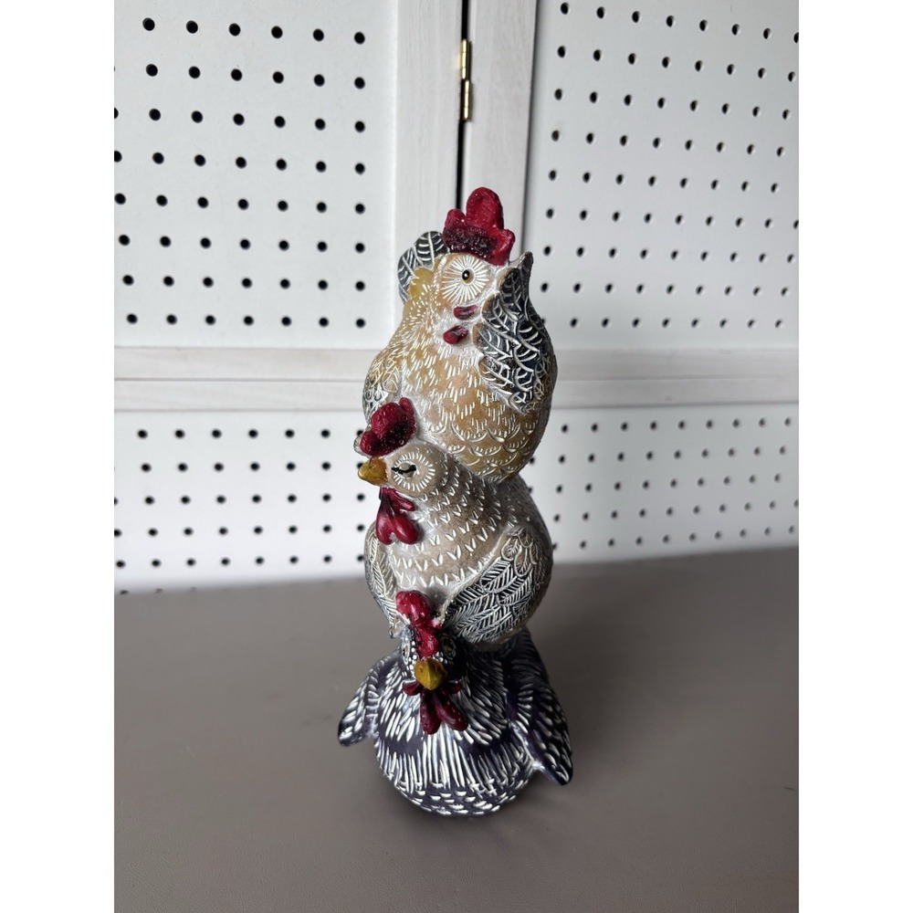 Chicken 3 Stacked Decor Farmhouse Kitchen Martha Stewart Hear See Say No Evil
